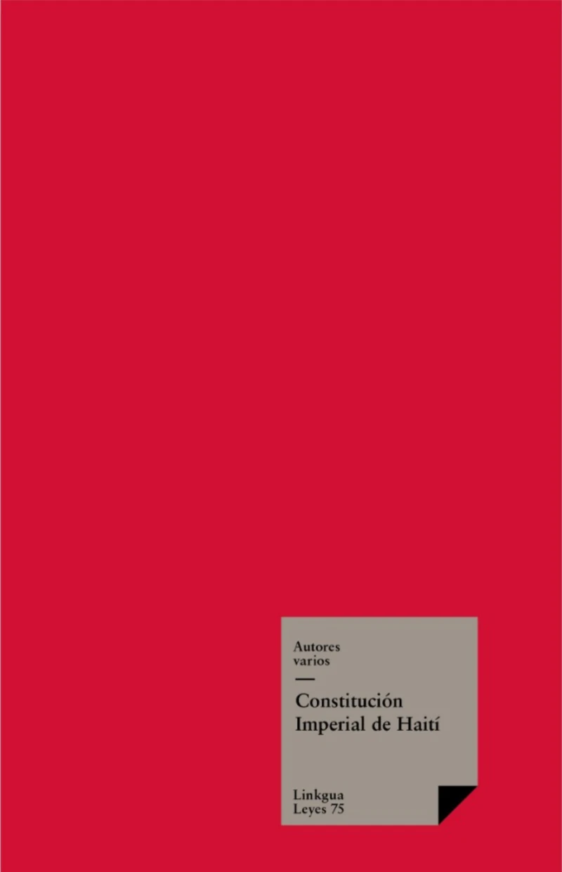 Portada: Constitución Imperial de Haití