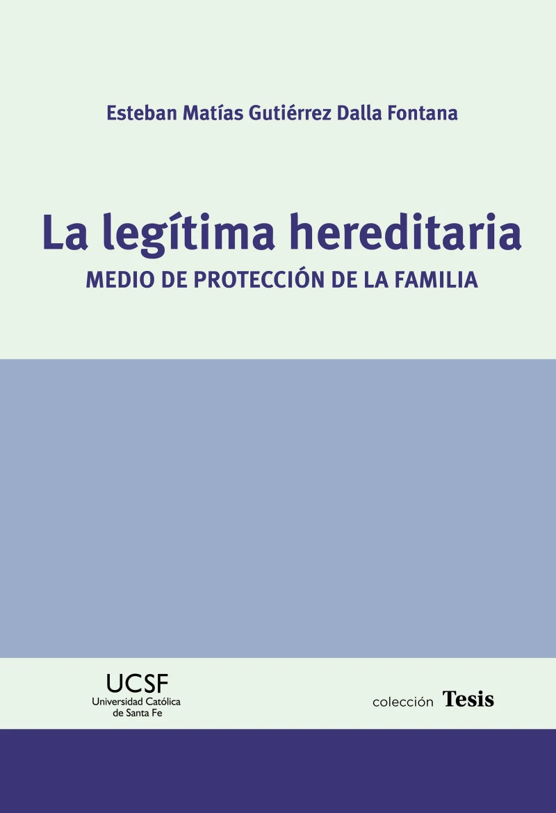 Portada: La legítima hereditaria