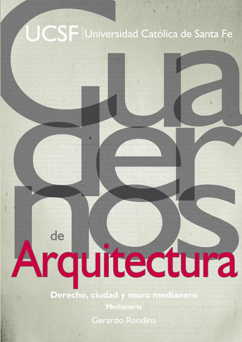 Portada: Derecho, ciudad y muro medianero