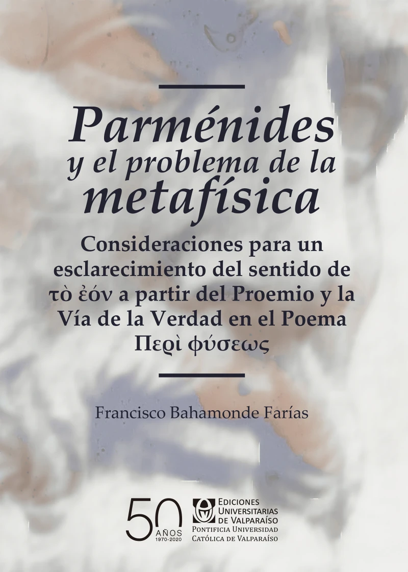 Portada: Parménides y el problema de la metafísica