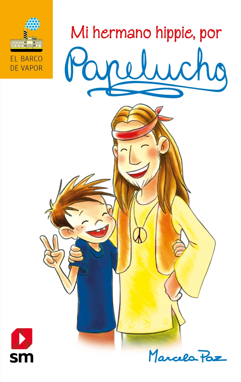 Portada: Mi hermano hippie, por Papelucho