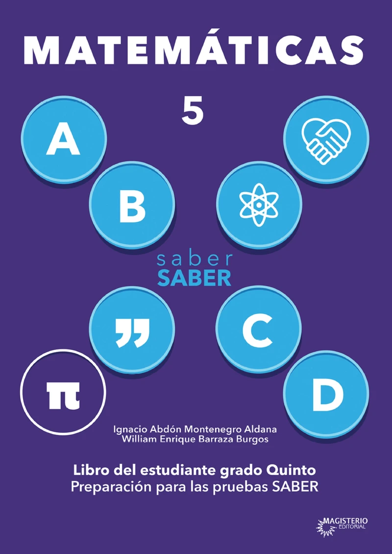 Portada: Saber SABER Matemáticas 5. Libro del estudiante grado quinto