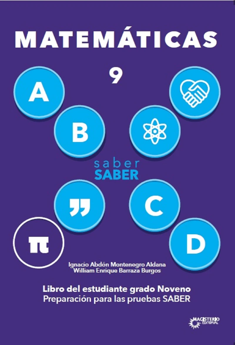Portada: Saber SABER Matemáticas 9. Libro del estudiante grado noveno