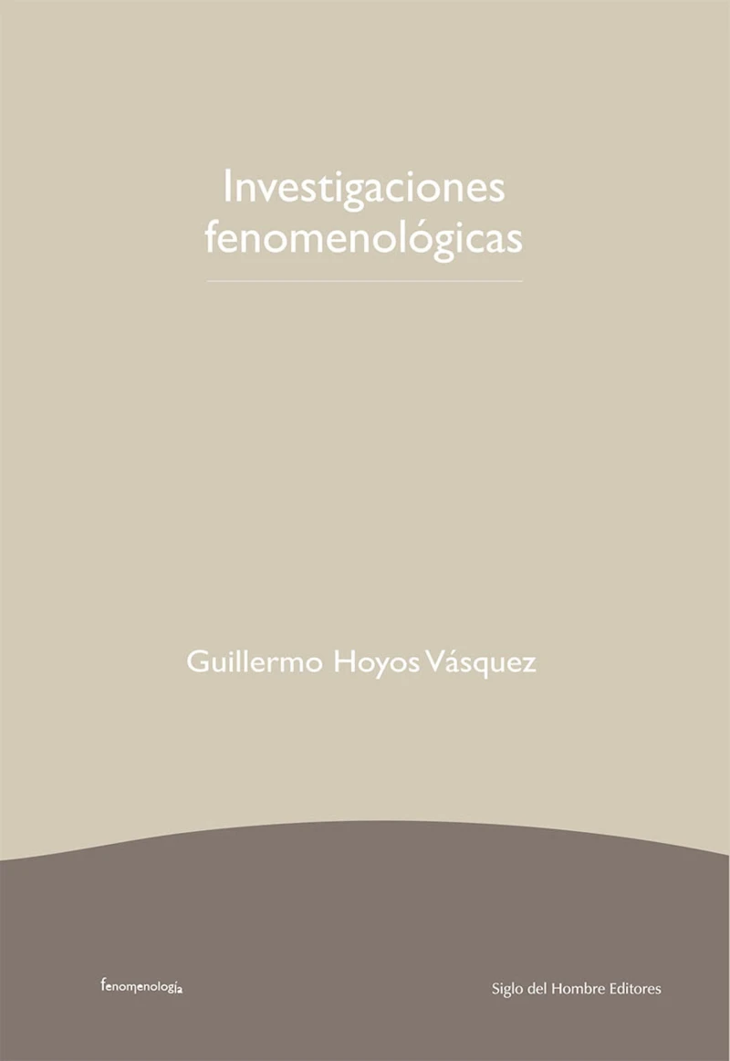 Portada: Investigaciones fenomenológicas