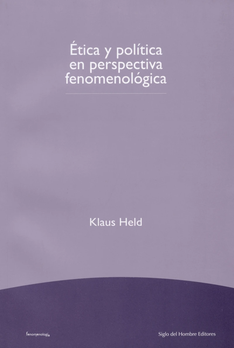 Portada: Ética y política en perspectiva fenomenológica