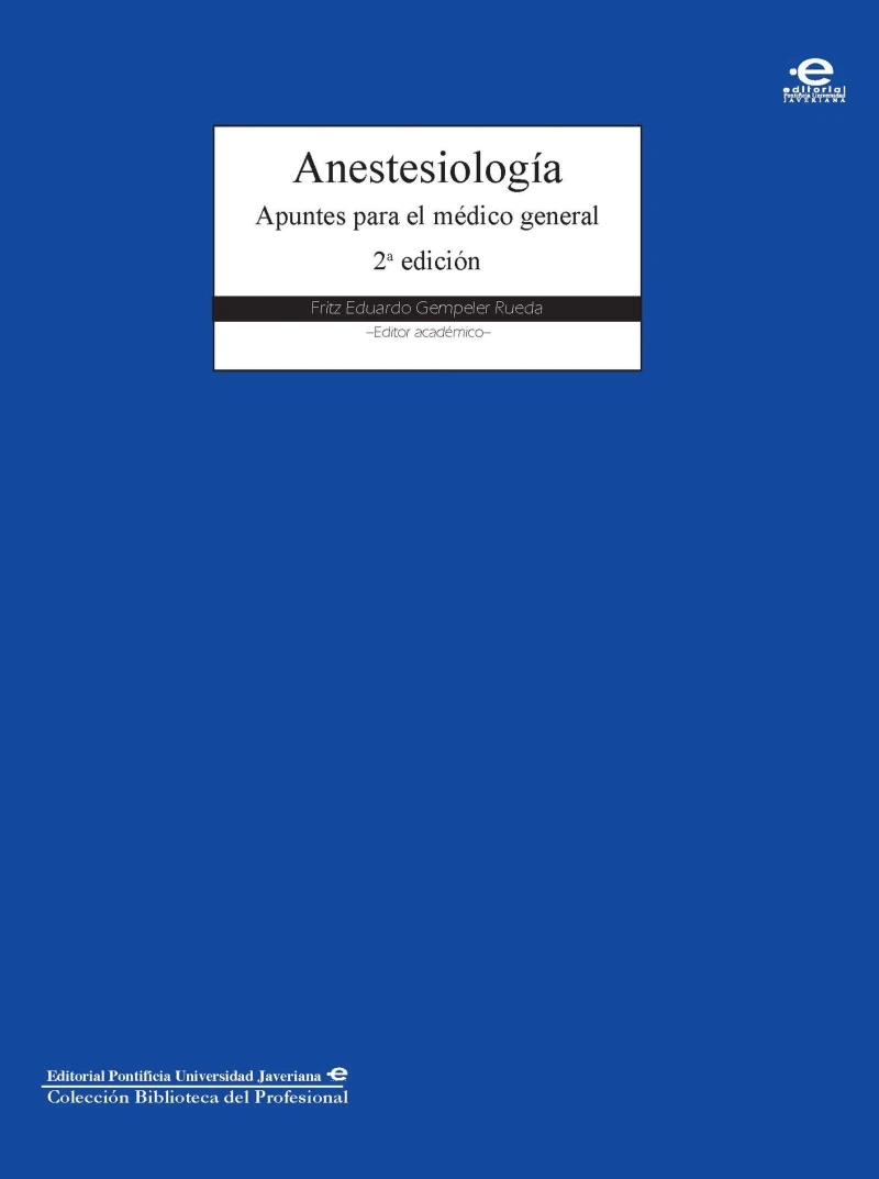 Portada: Anestesiología