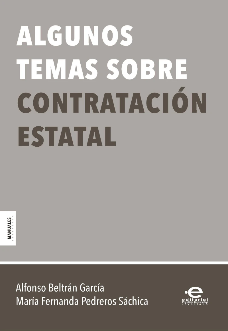 Portada: Algunos temas sobre contratación estatal