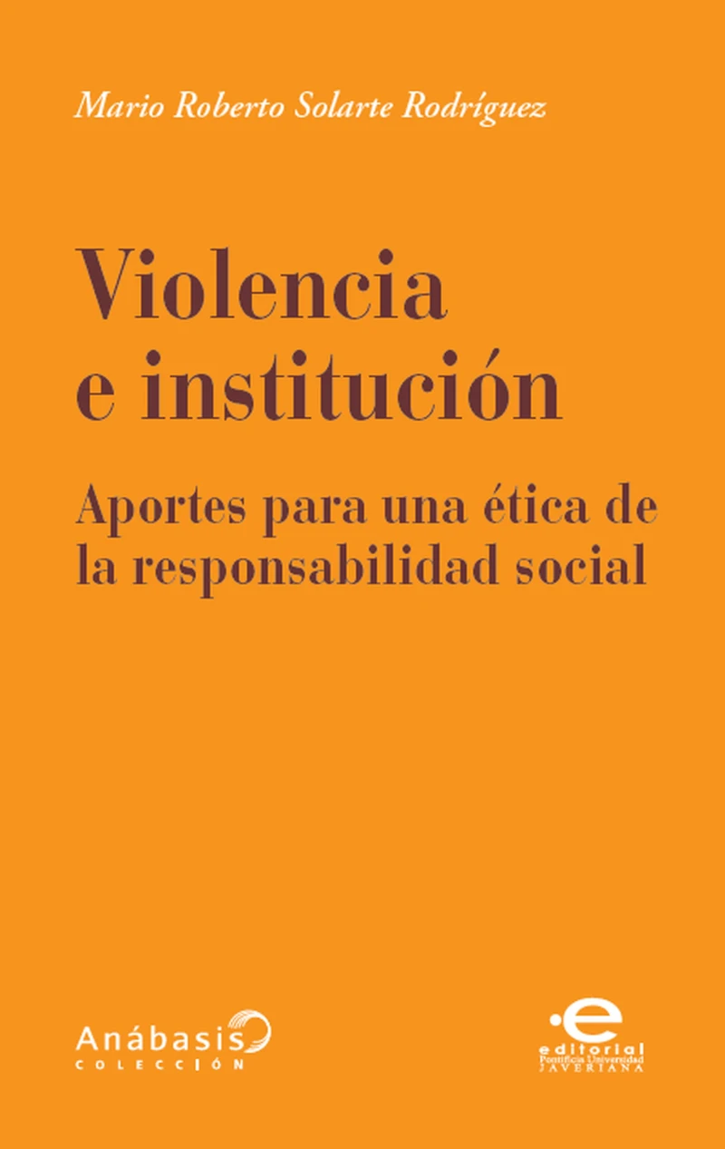 Portada: Violencia e institución
