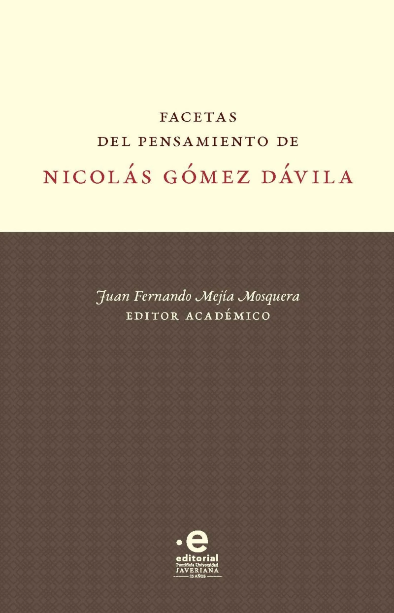 Portada: Facetas del pensamiento de Nicolás Gómez Dávila