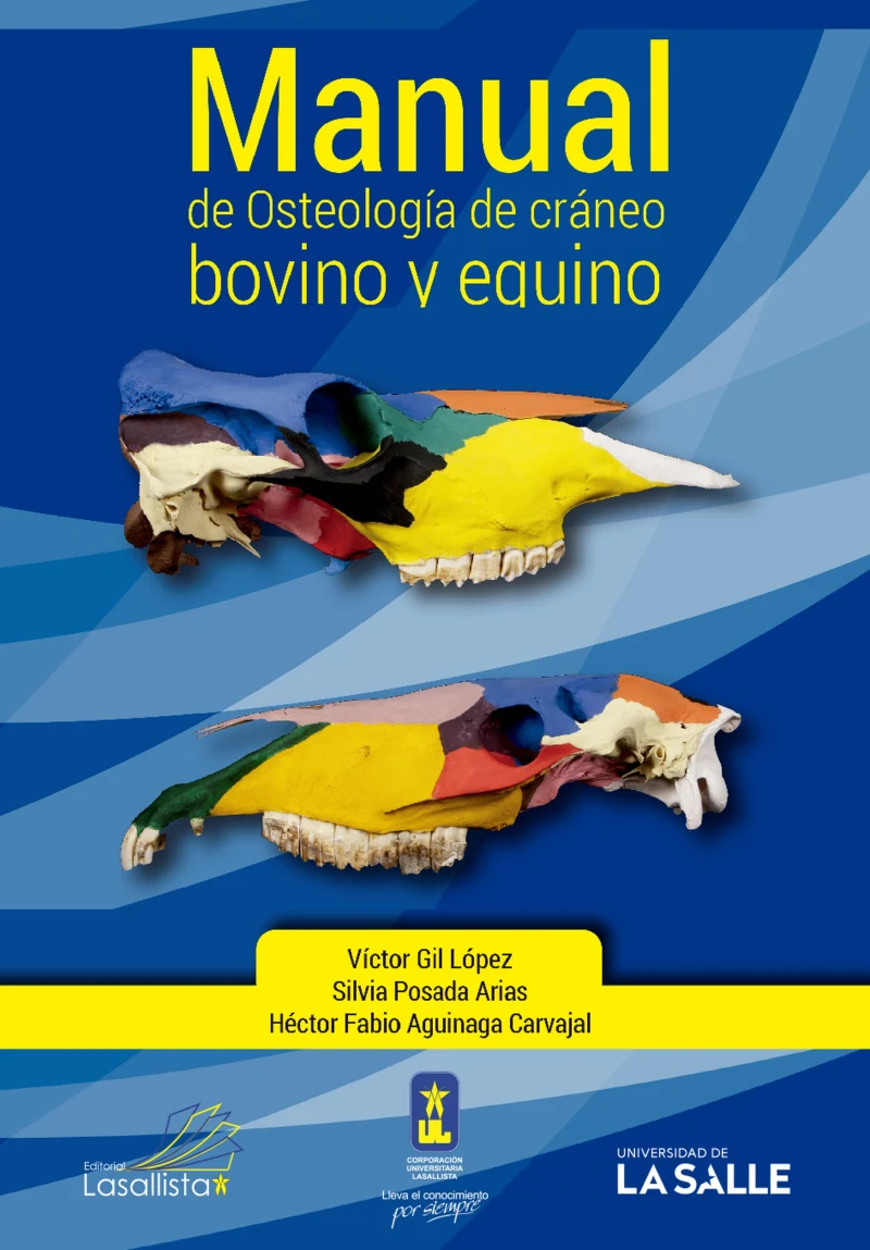 Portada: Manual de osteología de cráneo bovino y equino