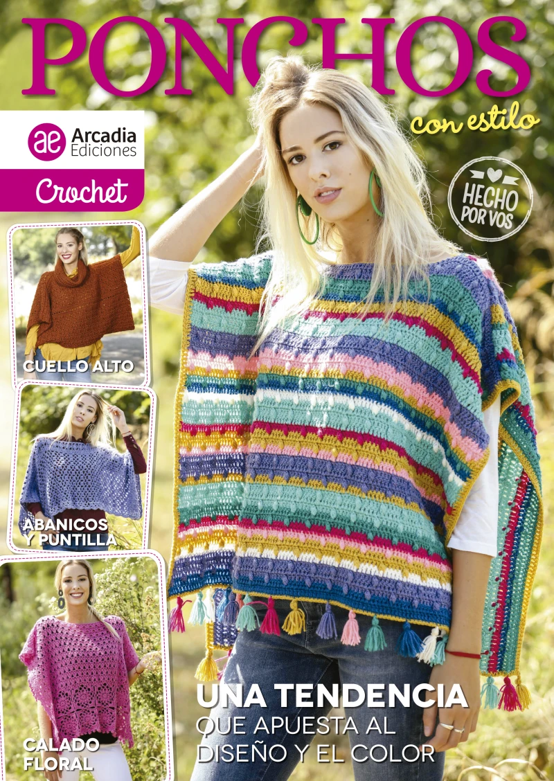 Portada: Crochet Ponchos con estilo