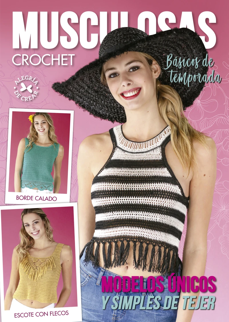 Portada: Musculosas Crochet. Básicos de temporada