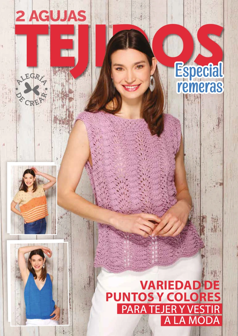 Portada: 2 Agujas tejidos Especial remeras