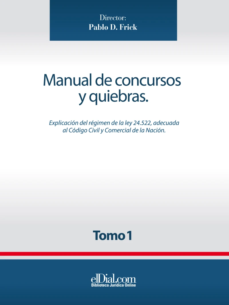 Portada: Manual de concursos y quiebras - Tomo 1