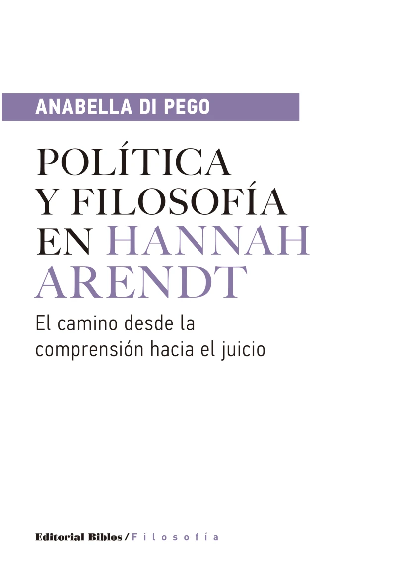 Portada: Política y filosofía en Hannah Arendt