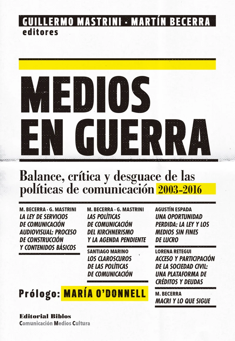 Portada: Medios en guerra