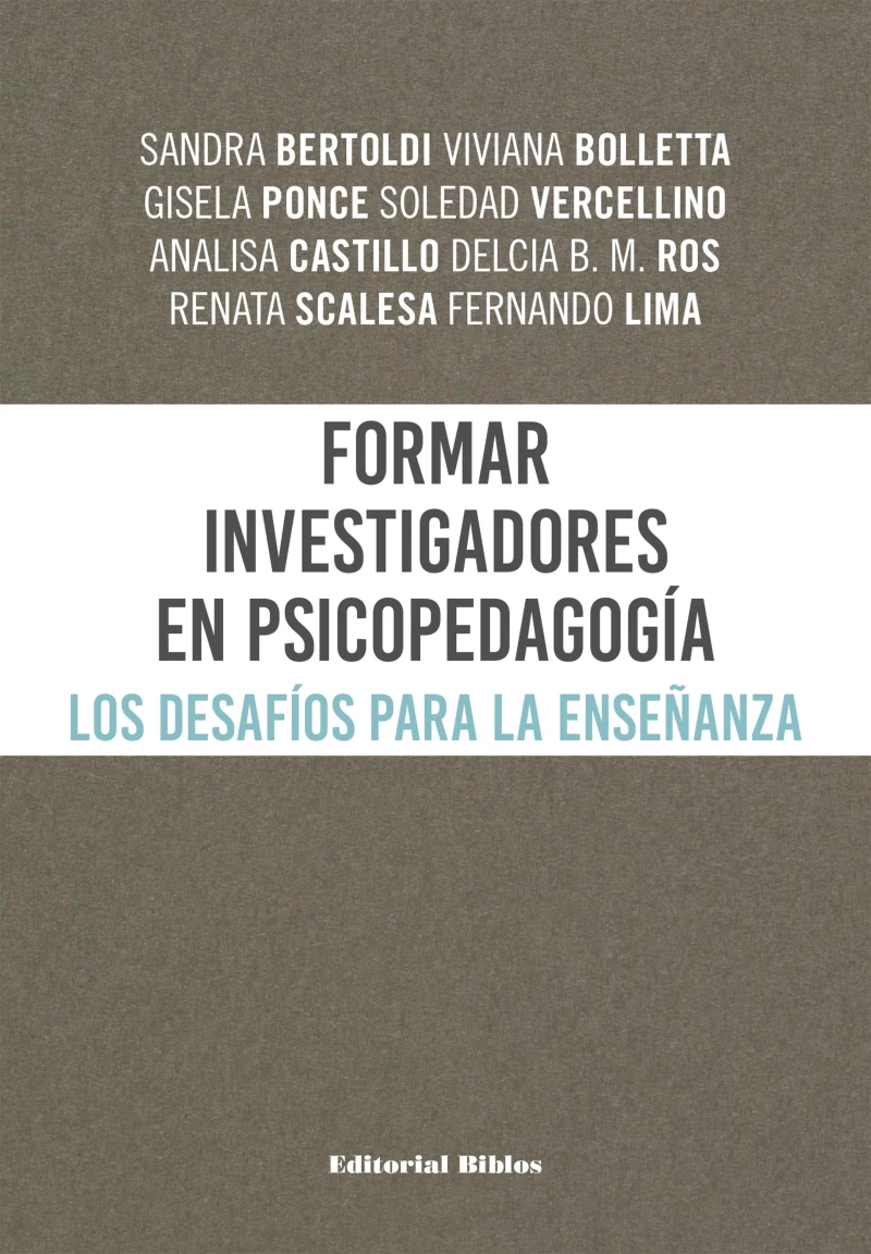 Portada: Formar investigadores en Psicopedagogía
