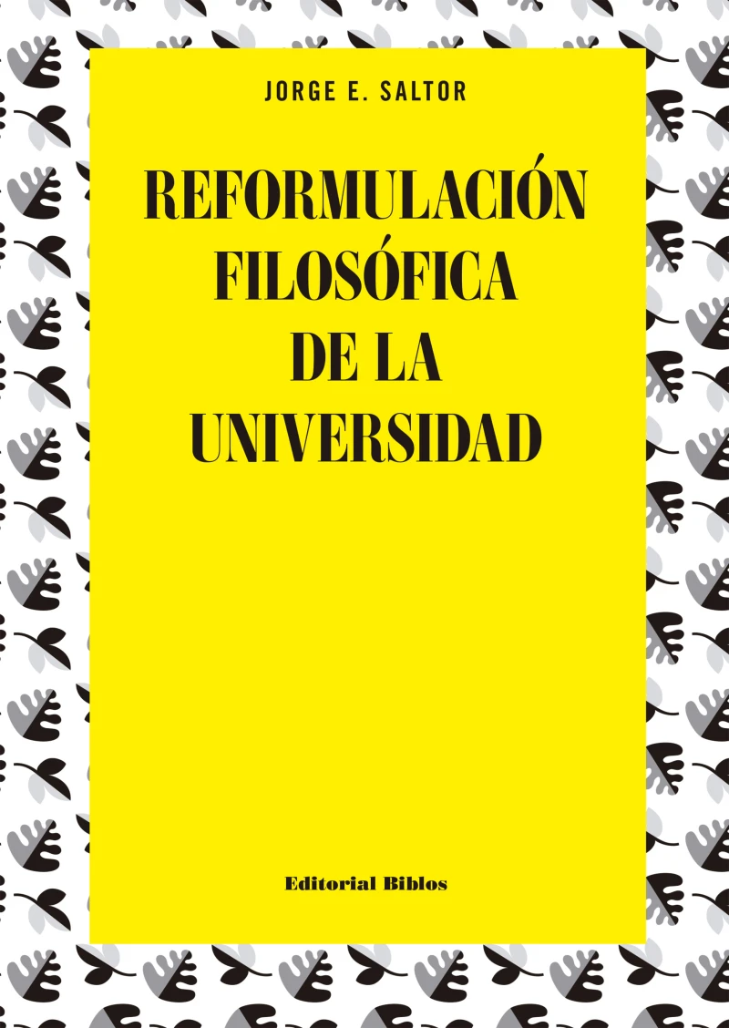 Portada: Reformulación filosófica de la universidad