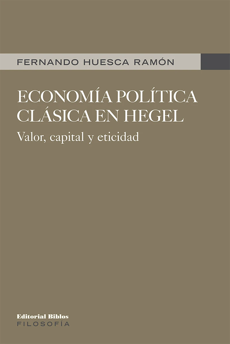 Portada: Economía política clásica en Hegel