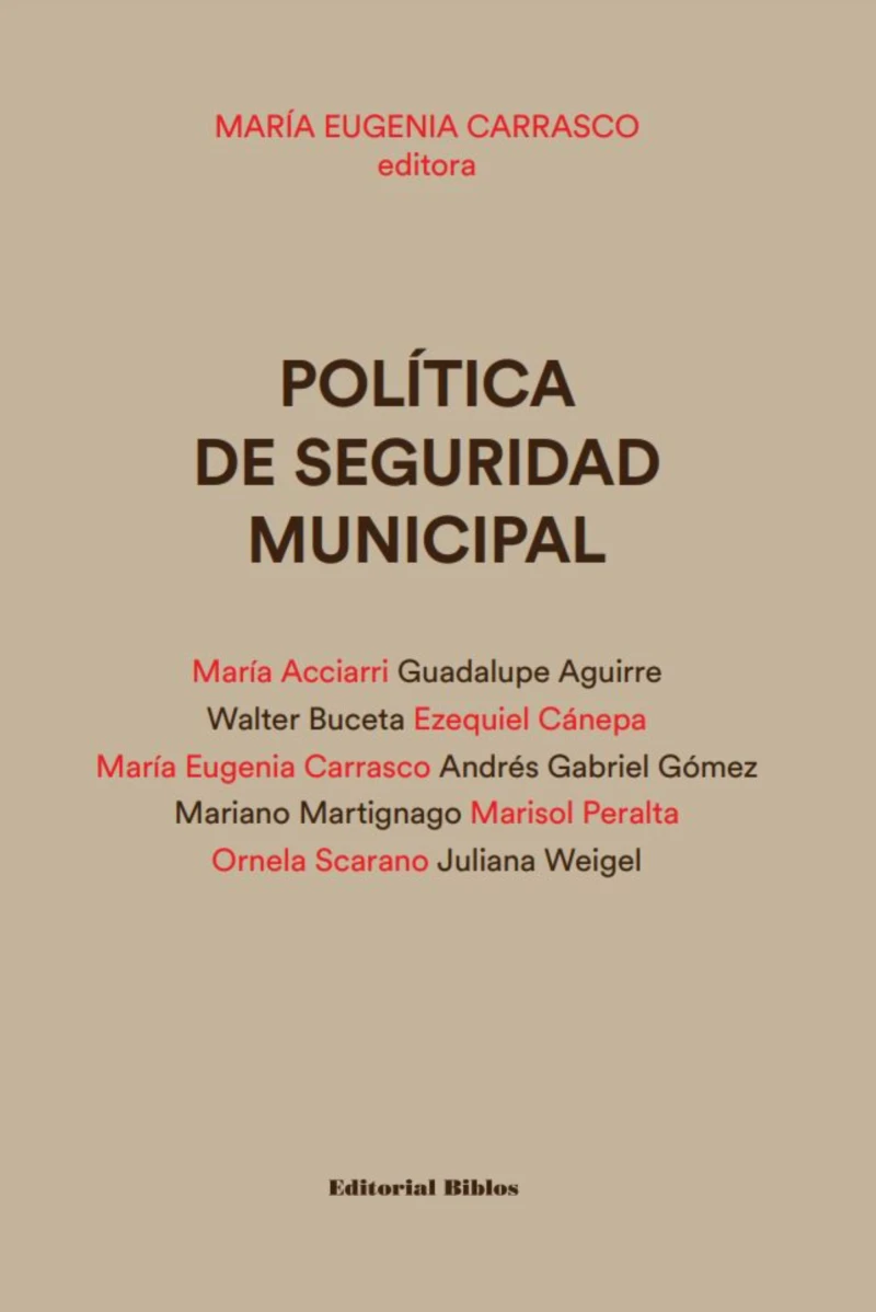 Portada: Política de seguridad municipal