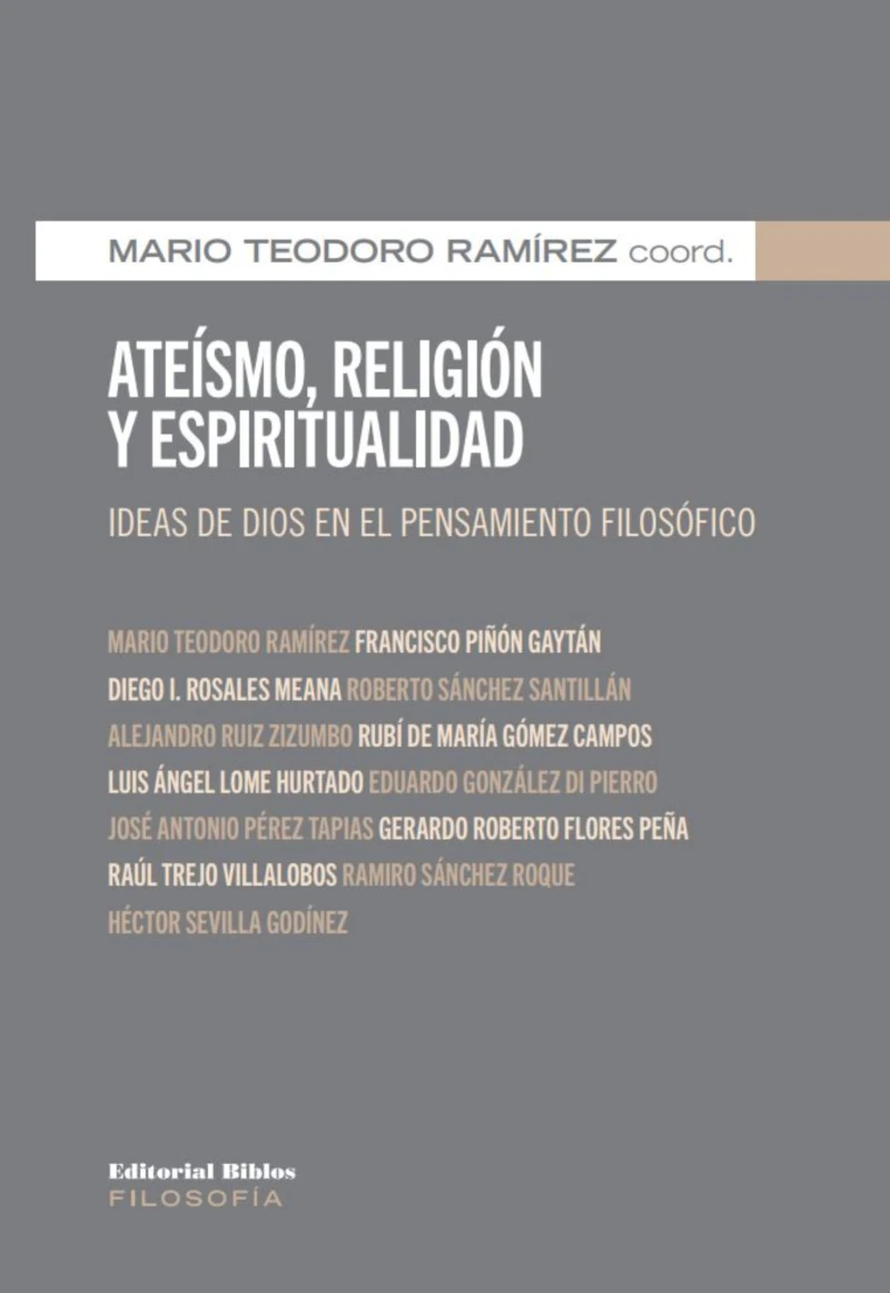 Portada: Ateísmo, religión y espiritualidad