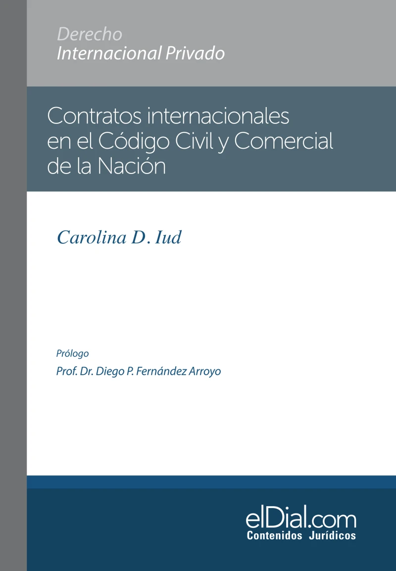 Portada: Contratos internacionales en el Código Civil y Comercial de la Nación