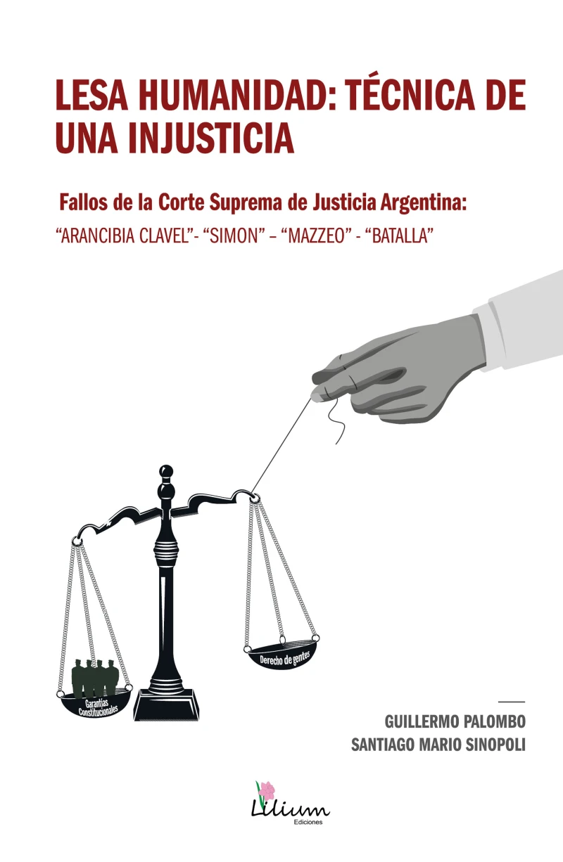 Portada: Lesa humanidad: técnica de una injusticia