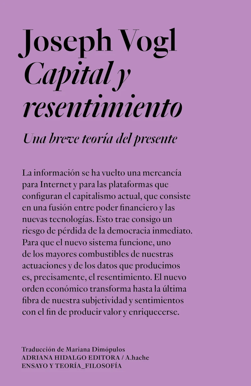 Portada: Capital y resentimiento