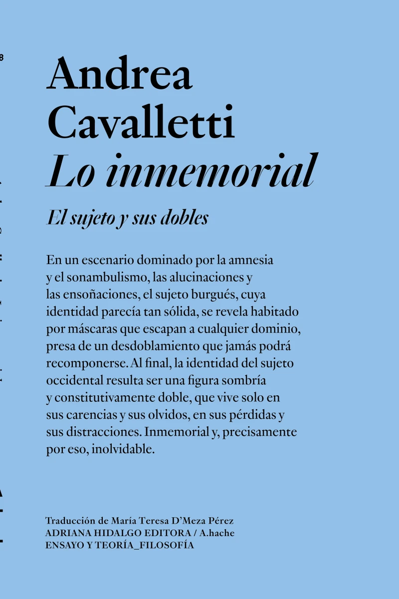 Portada: Lo inmemorial