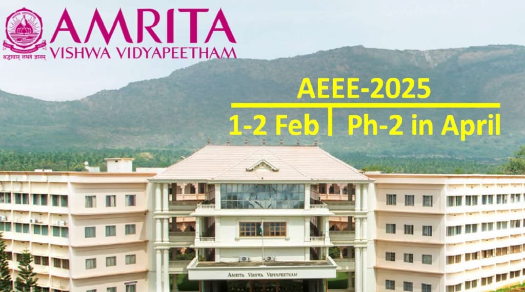 Amrita AEEE 2025 Phase 1 application last date 30 Jan