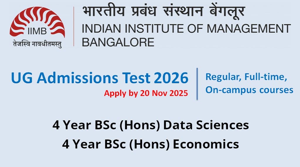 IIM Bangalore admissions test for 2 new full time UG courses