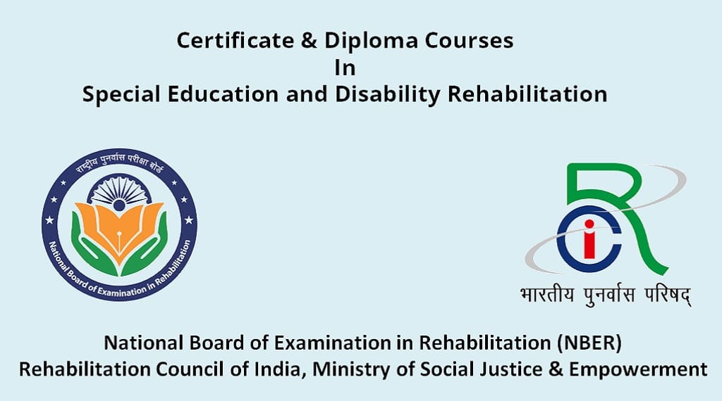 Certificate and Diploma Courses in Special Education and Disability Rehabilitation