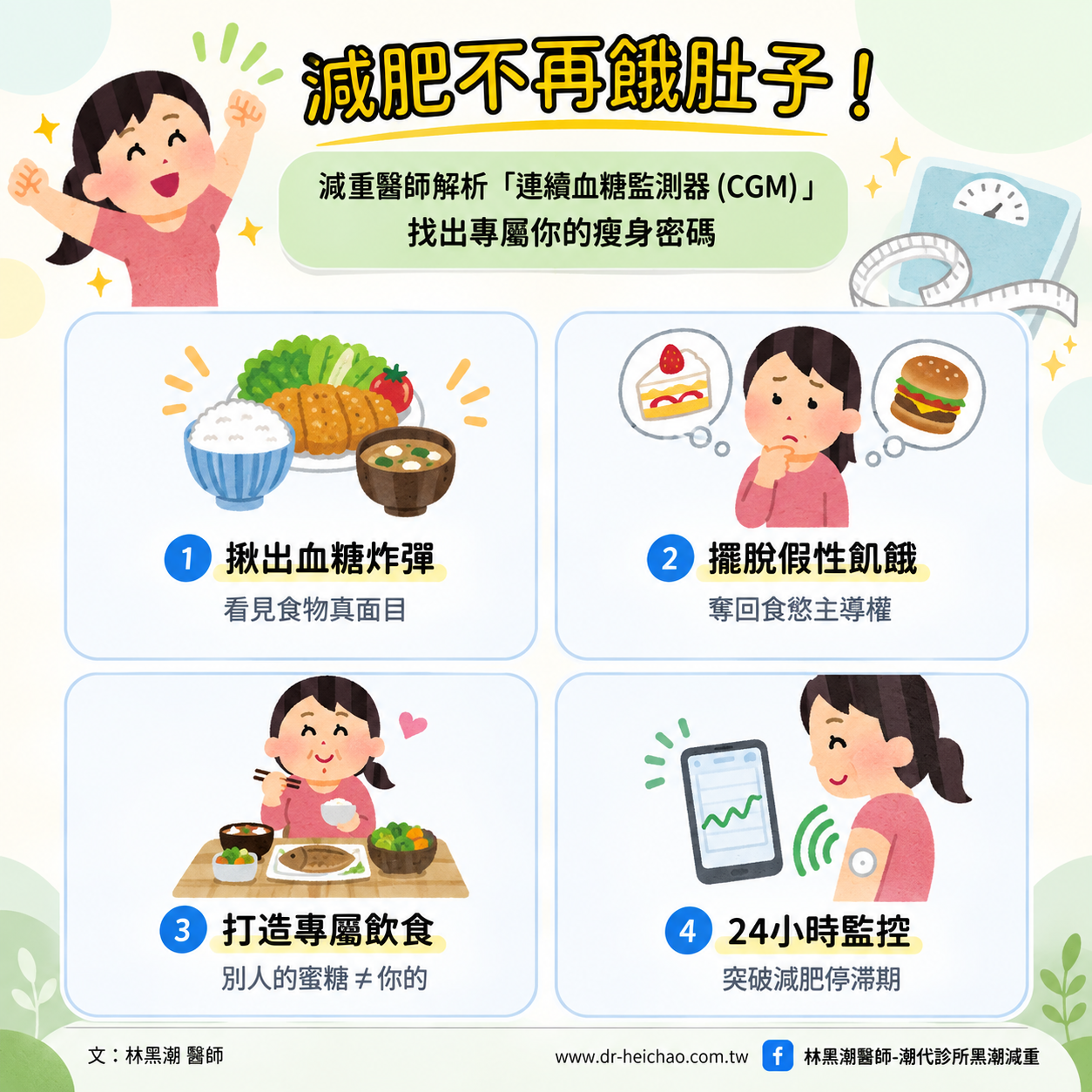 減肥不再餓肚子！減重醫師解析「連續血糖監測器 (CGM)」，找出專屬你的瘦身密碼