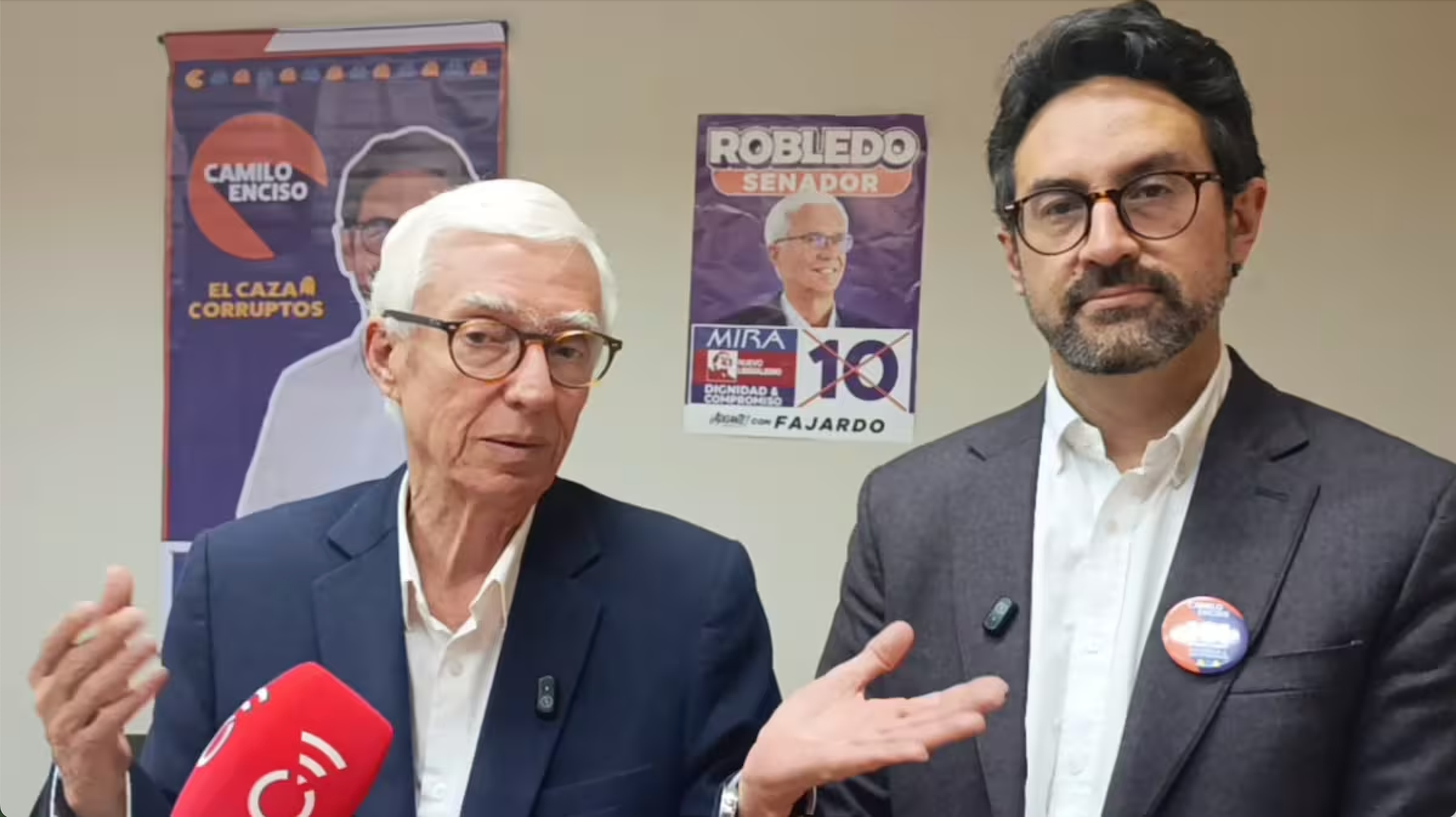 Camilo Enciso y Jorge Robledo confirman dupla anticorrupción al Congreso Camilo Enciso y el exsenador Jorge Enrique Robledo oficializaron sus candidaturas a la Cámara de Representantes y al Senado de la República, respectivamente.