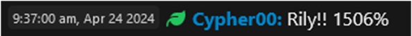 Image: Cypher00 Testimonial