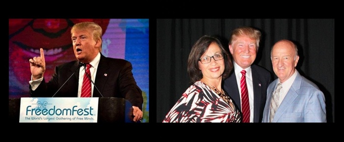 Image: FreedomFest - Mark and Trump