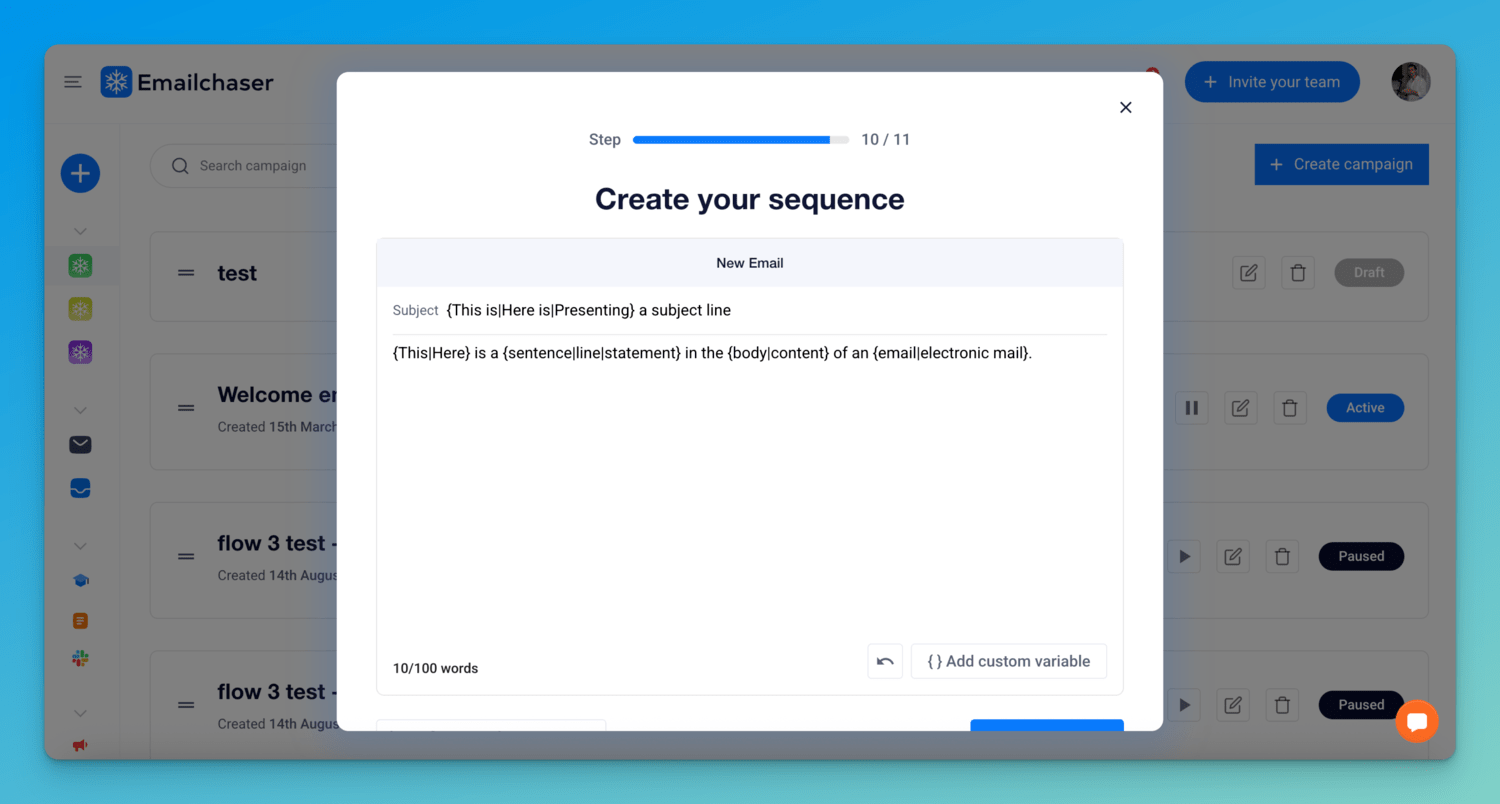 email with spintax
