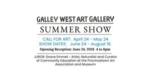 Summer 2026 - Regional Show: Limited to Artists with a Lower or Outer Cape Cod Massachusetts Address