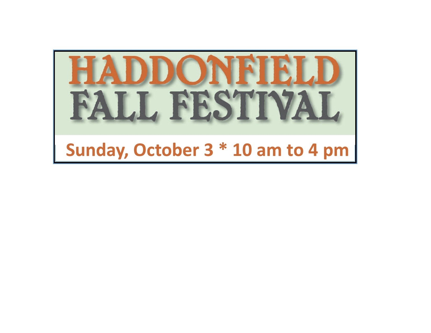 2026 Haddonfield Fall Festival