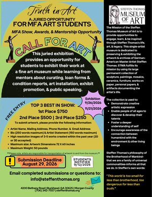 Truth in Art: A Juried Opportunity for MFA Students