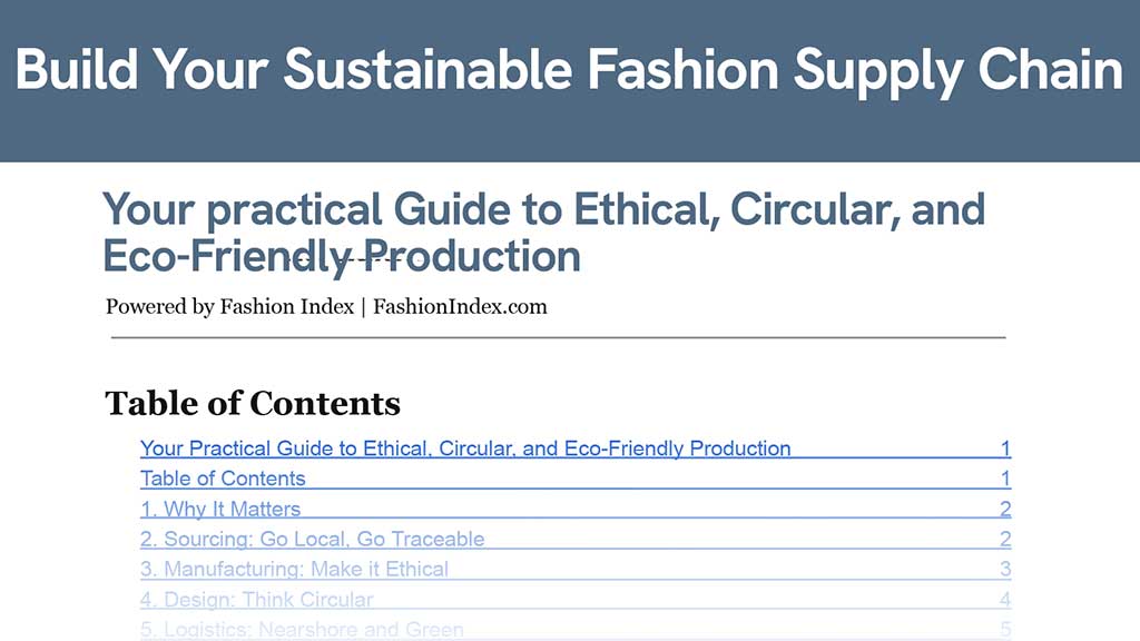 Sustainable Supply Chain Guide