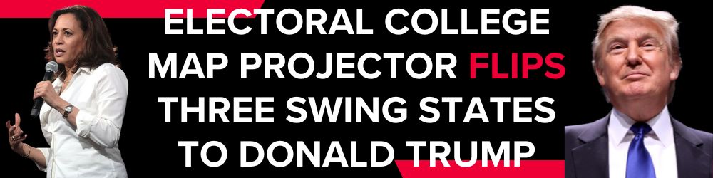 Electoral College Map Projector Flips Three Swing States to Donald Trump
