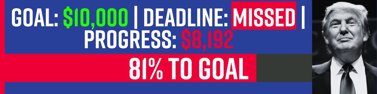 GOAL: $10,000 | DEADLINE: MISSED | PROGRESS: $8,192 | 81% to goal