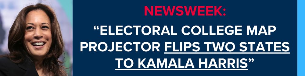 Newsweek: “Electoral College Map Projector Flips Two States to Kamala Harris” Newsweek: “Electoral College Map Projector Flips Two States to Kamala Harris”