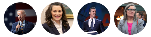 Biden, Newsom, Whitmer, and Hobbs