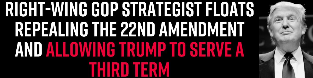 Right-wing GOP strategist floats repealing the 22nd Amendment and allowing Trump to serve a third term