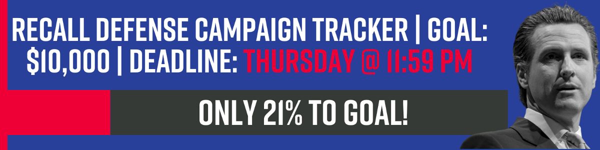 Recall Defense Campaign Tracker | GOAL: $10,000 | DEADLINE: Thursday @ 11:59 PM | 21% to goal