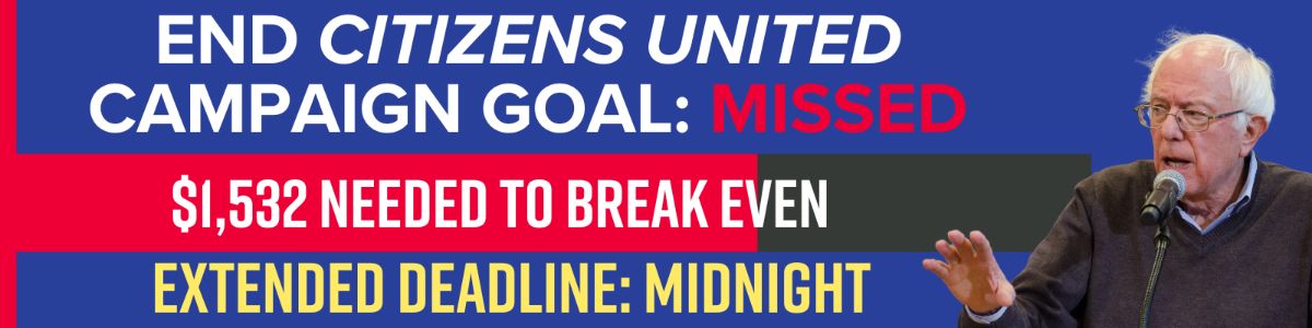 GOAL MISSED | $1,532 NEEDED TO BREAK EVEN