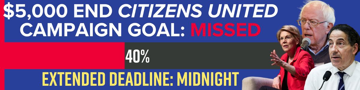 $5,000 END CITIZENS UNITED CAMPAIGN MISSED GOAL