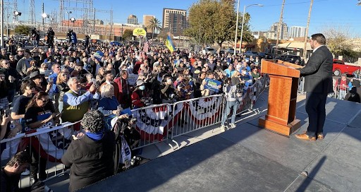 Image of Ruben Gallego speaking at an event Image of Ruben Gallego speaking at an event